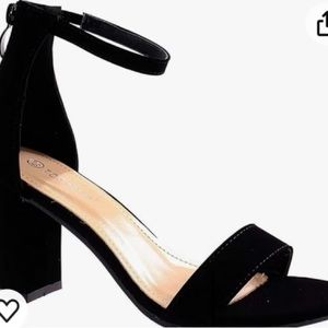 Black dress shoes with small heel
